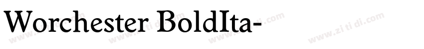 Worchester BoldIta字体转换